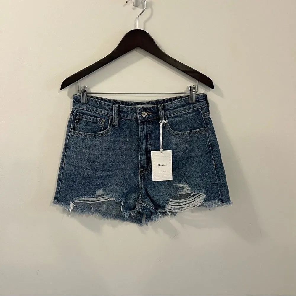 KanCan ISABELLE HIGH RISE MOM SHORTS NEW Size 9/28 - Picture 4 of 14